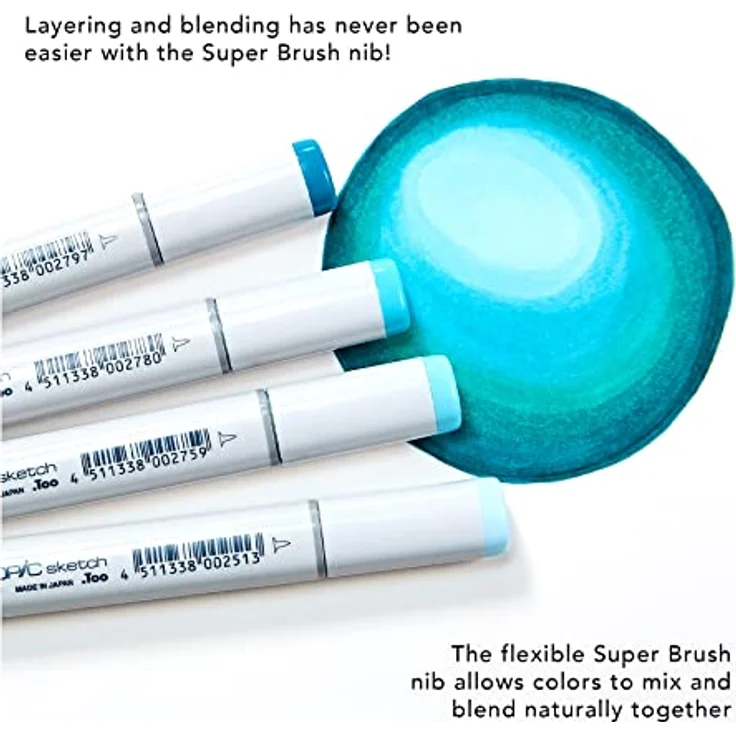 Copic COPIC Sketch Marker Set "Color Fusion 3", 3 Farben, professionelle Pinsel-Marker mit flexibler und mittelbreiter Spitze – Bild 5