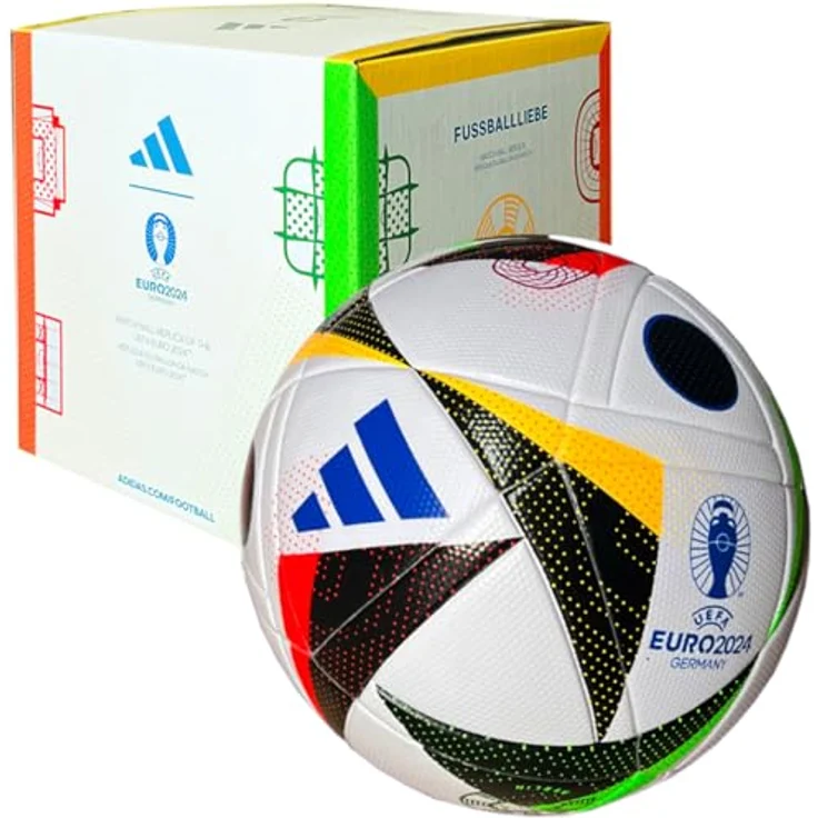 Adidas Fussballliebe League Box Replica Euro 2024 FIFA Quality Ball IN9369, Unisex Footballs, White, 4 EU, Thermoplastisches Polyurethan – Bild 1
