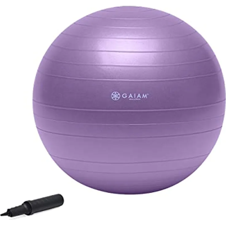 Gaiam Damen Gymnastikbälle Total Body Balance Ball Kit, Purple, 55 cm