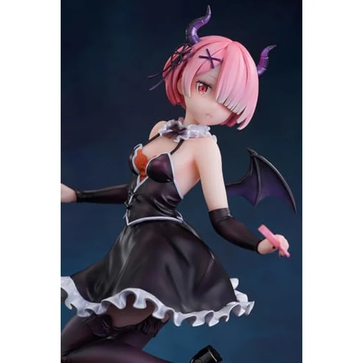 Kadokawa Re:ZERO -Starting Life in Another World- PVC Statue 1/7 Ram: Phantom Night Wizard Ver. 26 cm, detailreiche Sammelfigur in klassischer Fenster-Box – Bild 12