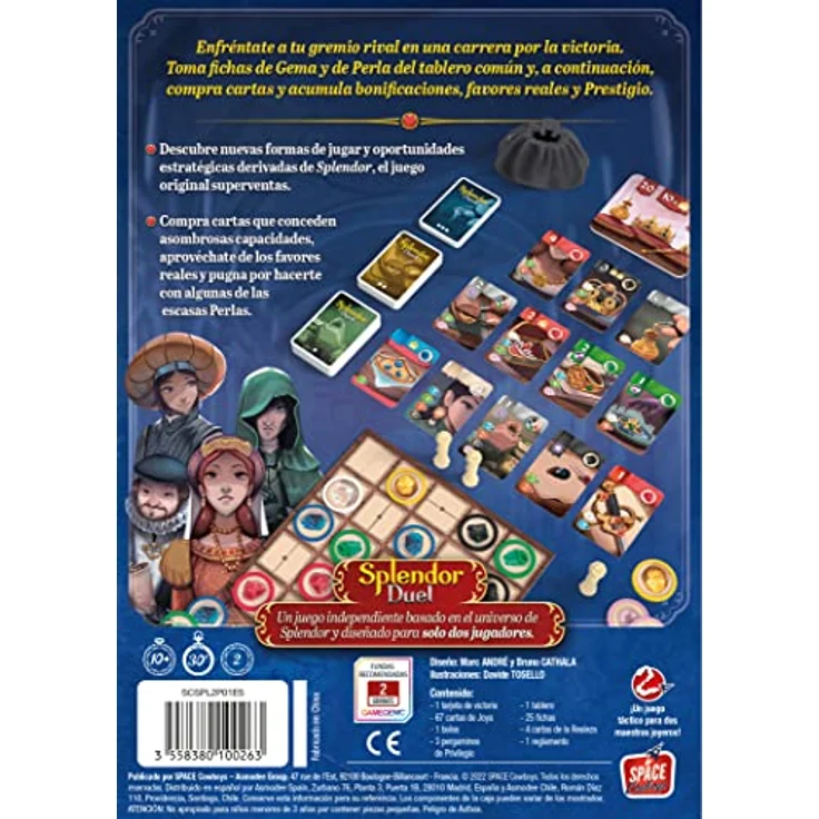 Space Cowboys Juego De Mesa Splendor Duel, Brettspiel für 2 Spieler, Spanische Sprache, Pegi 10 – Bild 2