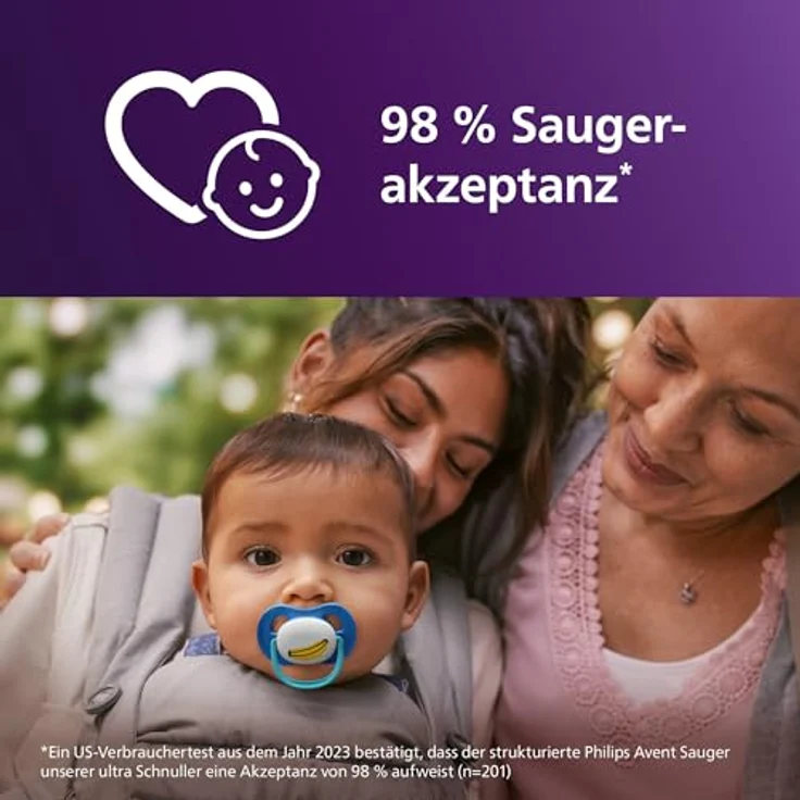 Philips Avent ultra air Schnuller SCF080/26, kiefergerecht, weicher symmetrischer Silikonsauger, 6–18 Monate, BPA-frei, mit Sterilisationsbehälter, 2er-Pack – Bild 5