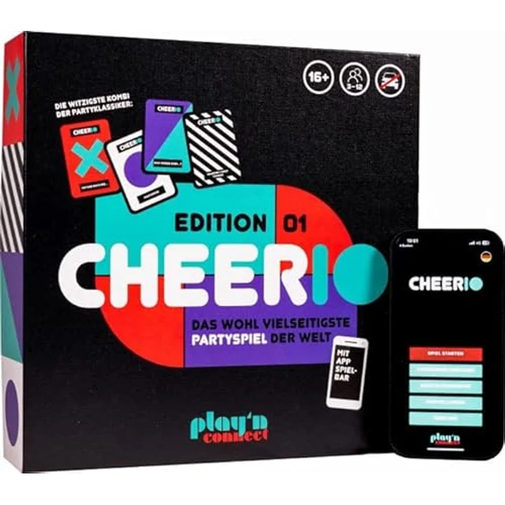 Playnconnect GmbH Cheerio Partyspiel Adult, Kartenspiel für Erwachsene – Bild 1