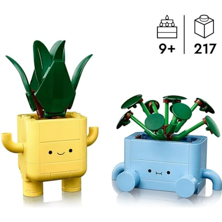 LEGO Botanicals Fröhliche Pflanzen 10349, Spielzeugset mit 2 künstlichen Pflanzen, 2 bunten Blumentöpfen & austauschbaren Cartoon-Gesichtern, Geschenk für Mädchen ab 9 Jahren – Bild 2
