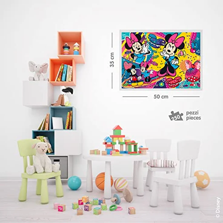 Lisciani DISNEY Minnie Mouse Geduldsspiel, Puzzle 250 Teile, Double Face 2 in 1 mit Malrückseite, 50 x 35 cm, Lernspiel für Mädchen ab 7 Jahren – Bild 5