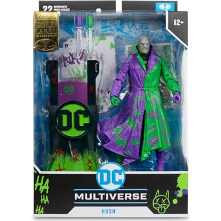 Bizak McFarlane DC Multiverse Batman Hush Sammelfigur, 18 cm mit 22 beweglichen Teilen, inkl. 4 Sammelkunstkarten und Zubehör – Bild 4