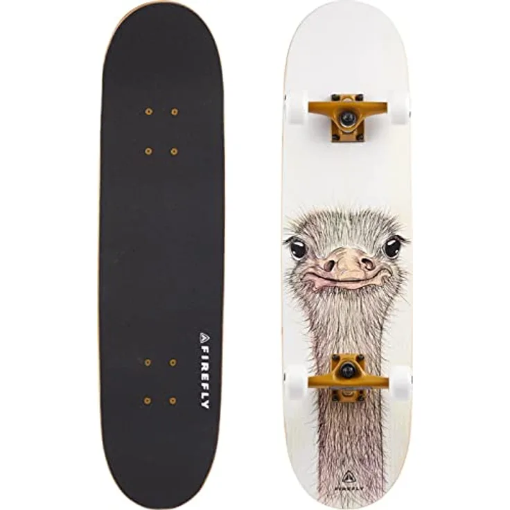 Firefly Unisex – Erwachsene SKB 505 Skateboard, White/Gold/White, Einheitsgröße