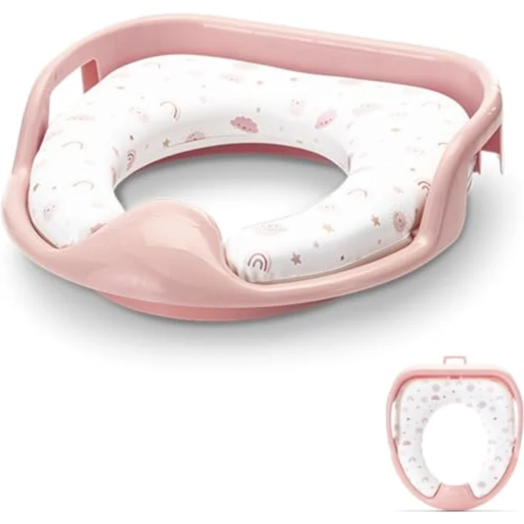 Lorelli Baby-Toilettensitz weich mit Handgriffen, gepolstert, Spritzschutz, 6 cm, für Kinder ab 18 Monaten, max. 25 kg – Bild 1
