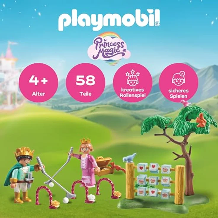 Playmobil® 71849 Königskinder im Spielgarten, Interaktives Spielset mit Krocket und Tic-Tac-Toe – Bild 2