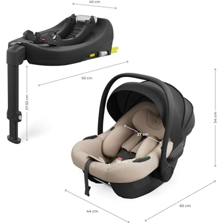 Kinderkraft Endura Safe Modular System, 3-in-1 Babyschale und Kindersitz mit Isofix Basis, i-Size konform, von Geburt bis 12 Jahre – Bild 12