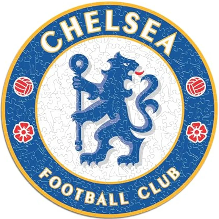 Iconic Puzzles Chelsea Crest, Holzpuzzle, Größe M, 270 Teile, bunte Farben – Bild 3