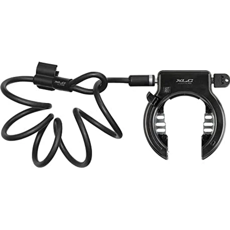 XLC Rahmenschloss Fantomas II LO-F02, extra breites Schloss für breite Reifen mit Kabel 1800x10mm, Kindersicherung – Bild 1