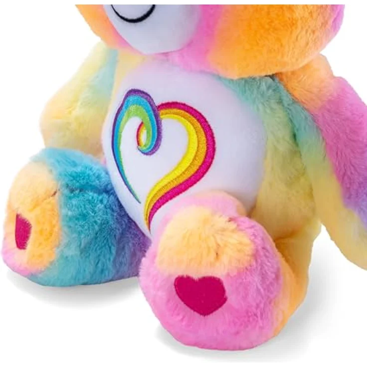 Simba Glücksbärchi Zusammengehörigkeitsbärchi Kuscheltier 35cm, farbenfroh mit Regenbogen-Herz, Kuschelweiches Plüschtier in Geschenkbox, Original Sammlerstück für Kinder und Erwachsene – Bild 3