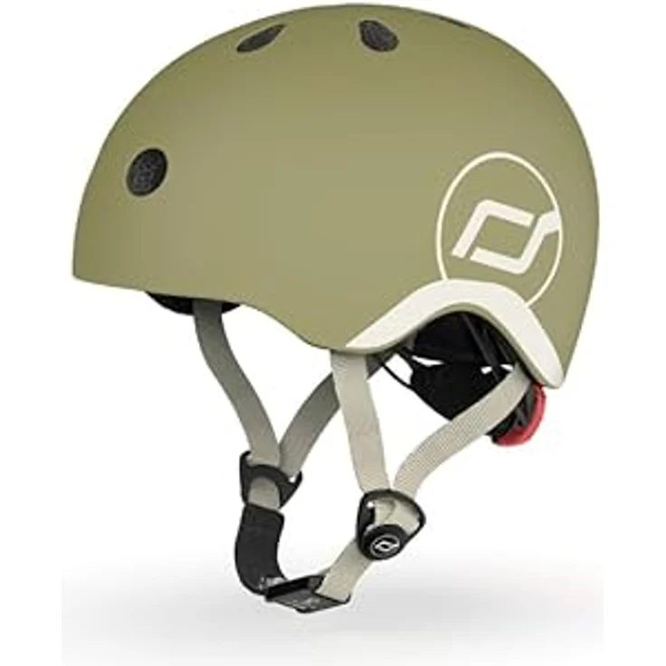 Scoot & Ride Babys Kid Helmet Helm, Olivgrün, S - Verstellbare Passform, Leicht & bequem, Magnetschnalle – Bild 1