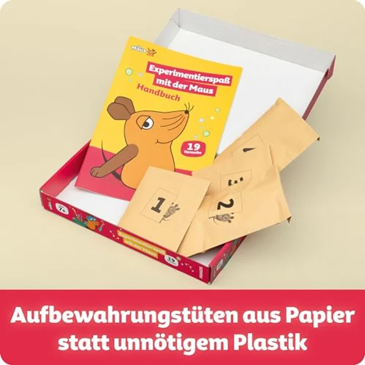 FRANZIS 67232 Die Maus Experimentierspaß mit über 20 Versuchen, für Kinder ab 7 Jahren, Gelb – Bild 4
