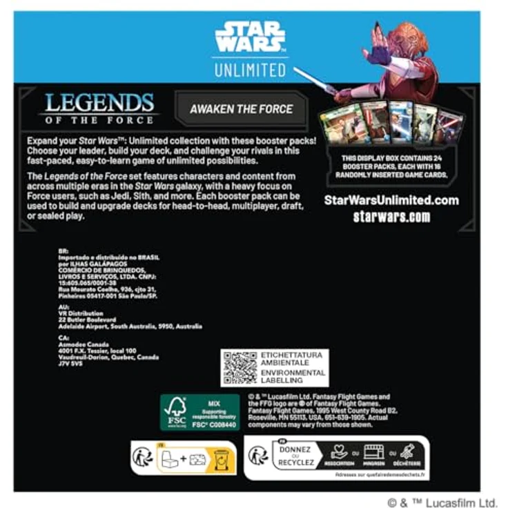 Asmodee FFG Star Wars: Unlimited TCG - Legends of The Force - Booster Display mit 24 Booster Packs, Sammelkarten für Kinder und Erwachsene, ab 12 Jahren, 2+ Spieler, Englisch – Bild 3