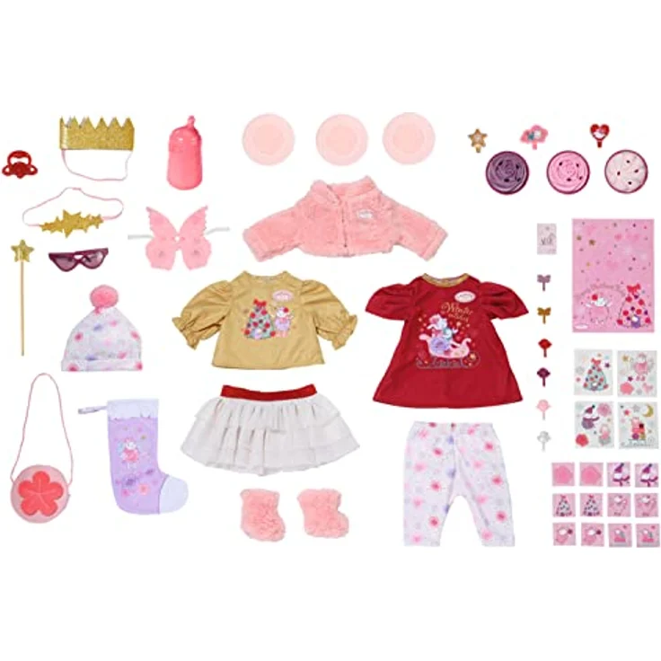 Baby Annabell Zapf Creation 709634 Adventskalender-Puppenadventskalender mit 24 Überaschungen bestehend aus Kleidungsstücken und Accessoires – Bild 1