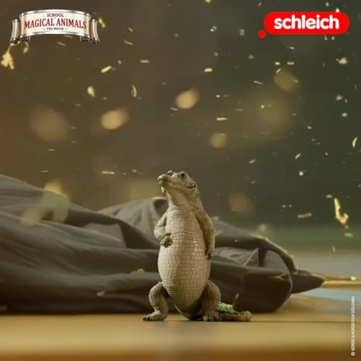 Schleich Rick das Krokodil, Figur aus Die Schule der magischen Tiere, ca. 7,6 x 5,8 x 8,2 cm, grün – Bild 2