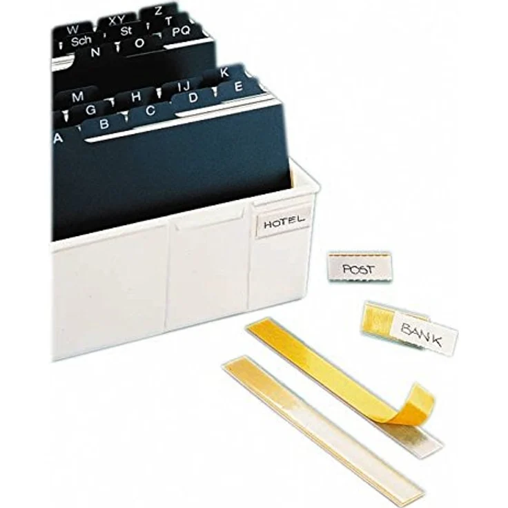 Durable Beschriftungsfenster Labelfix, selbstklebend, transparent, 200 x 20 mm, Packung à 10 Stück – Bild 4