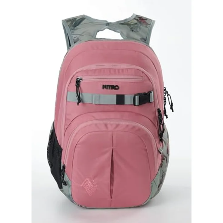 Nitro Chase Rucksack, Schulrucksack mit Organizer und gepolsterter 17 Zoll Laptopfach, schwarz – Bild 2
