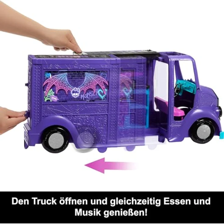 MonsterHigh™ Puppen Fahrzeug Monster High Fangtastic Food-Truck Spielset mit Puppe Draculaura – Bild 3