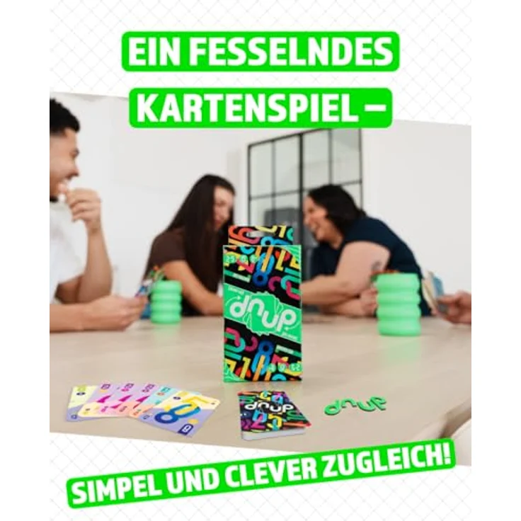 Asmodee dnup, schnelles Familienspiel für 2-5 Spieler ab 8 Jahren, Kartenspiel mit 15 Minuten Spielzeit pro Partie, dynamischer Spielverlauf und auffälliges Design – Bild 4