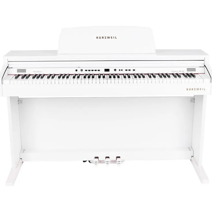 Kurzweil KA130, digitales Homepiano mit 88 Tasten, 16 Klängen und 221 Lernliedern, Weiss