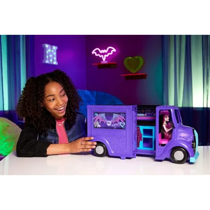 MonsterHigh™ Puppen Fahrzeug Monster High Fangtastic Food-Truck Spielset mit Puppe Draculaura – Bild 2
