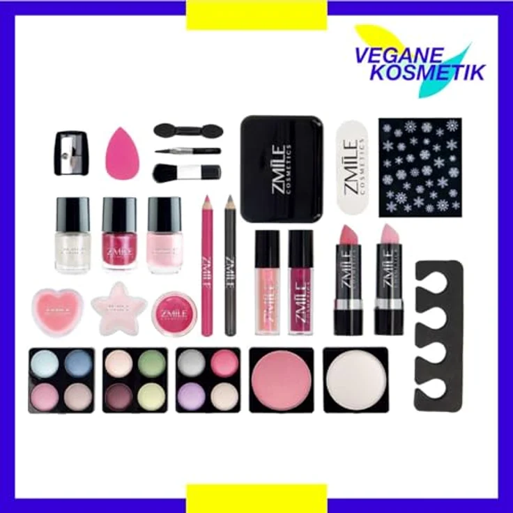 Alltoys Adventskalender Kristall-Weihnachtsbaum, 24-teiliges veganer Kosmetikset mit Lidschatten, Lipgloss und Aufbewahrungsbox mit Spiegel – Bild 4
