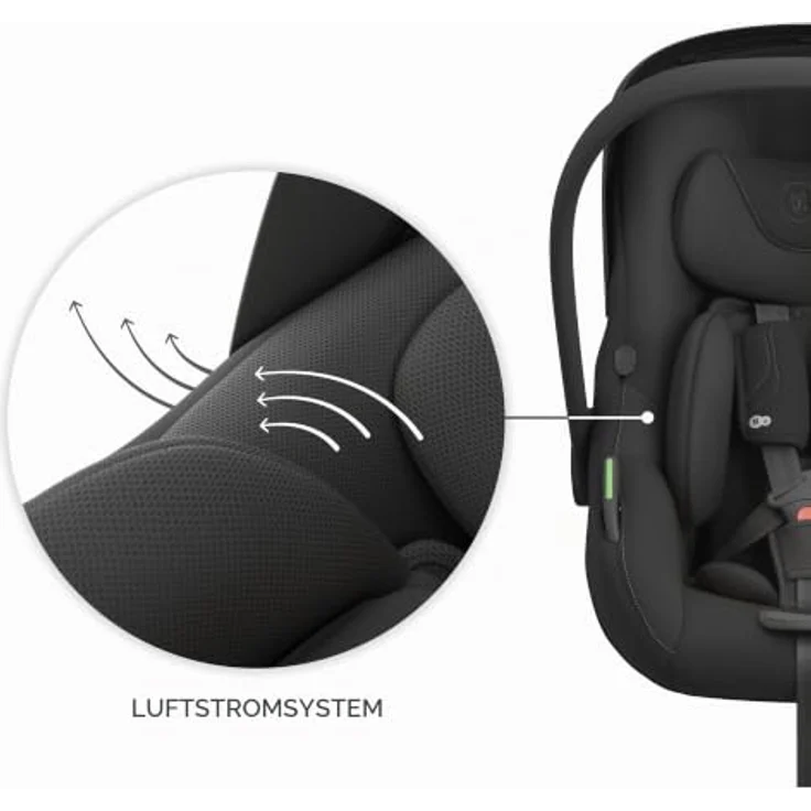 Kinderkraft i-Lite Babyschale mit Endura Safe FX Basis, ultraleicht, 90° Drehfunktion, geeignet von Geburt bis 87 cm, i-Size Norm – Bild 11