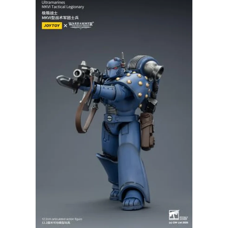 Joy Toy JT02960, Warhammer The Horus Heresy Actionfigur Ultramarines MKVI Tactical Legionary, 12 cm, detailreiche und bewegliche Figur mit Zubehör für Tabletop-Spiel – Bild 8