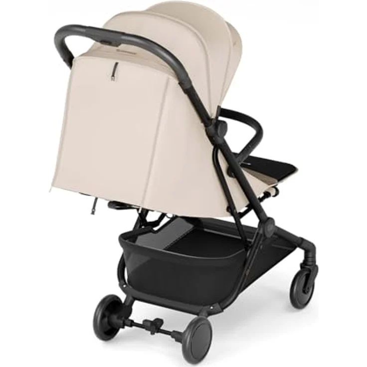 Kinderkraft PILOT 2 Kinderwagen, Liegebuggy mit UPF 50+ Schutz, 5-Punkt-Sicherheitsgurt, kompakt und handgepäcktauglich, Beige – Bild 5