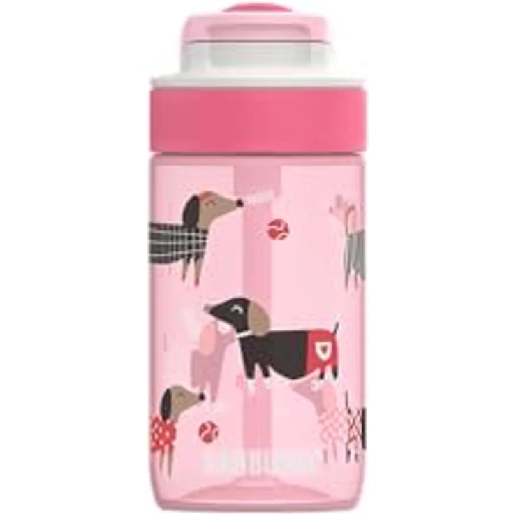 Kambukka Lagoon 400ml Kindertrinkflasche, BPA-frei, spülmaschinenfest, auslaufsicher, mit Strohhalm, Diva Dogs – Bild 4