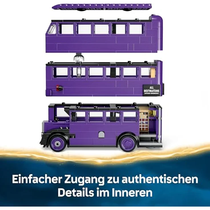 LEGO Harry Potter Abenteuer mit dem Fahrenden Ritter, Bauset mit 5 Minifiguren inkl. Ernie Prang, Stan Shunpike & Padfoot, Bus Spielzeug für Fans der Zauberwelt, Jungen und Mädchen ab 8 Jahren 76446 – Bild 3