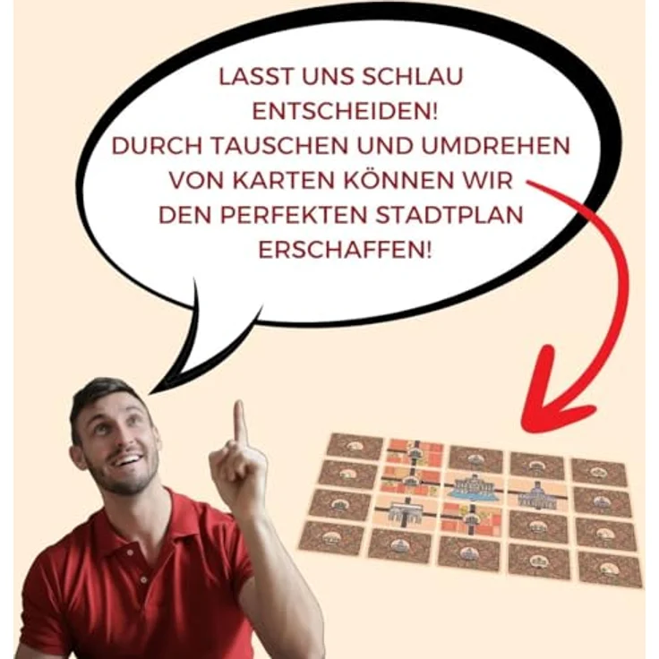 HUCH! City Flip: Roma - Familienspiel mit 50 doppelseitigen Romkarten, 12 Stadtbaukarten und 10 Sehenswürdigkeiten-Plättchen, für 1-4 Spieler ab 8 Jahren – Bild 5