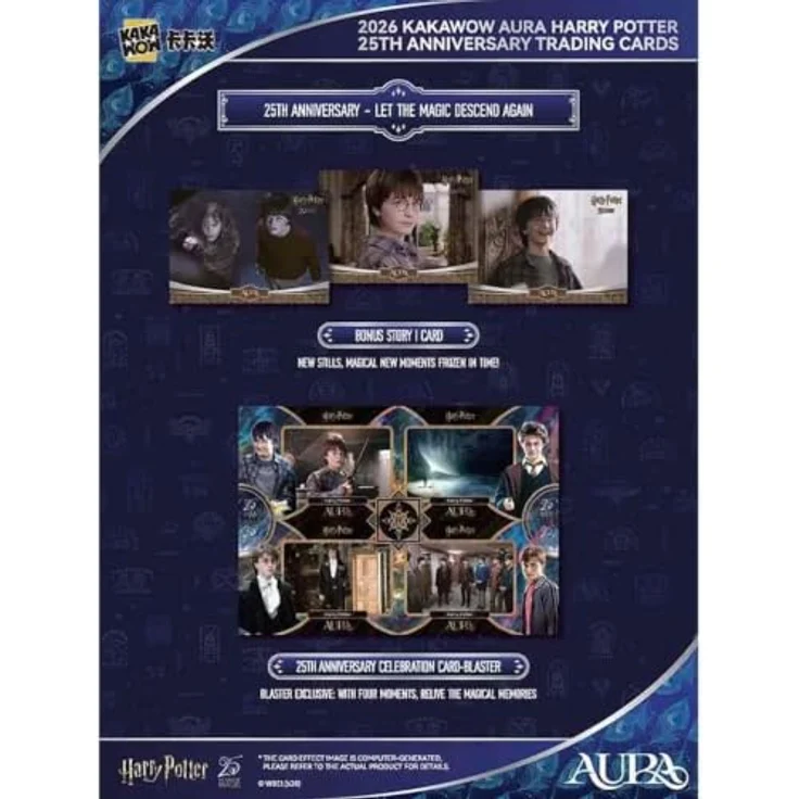 Sakami Merchandise GmbH Kakawow Aura Harry Potter 25th Anniversary Blaster Box, 7 Boosterpacks mit exklusiven Specials und seltenen Autogrammkarten – Bild 6