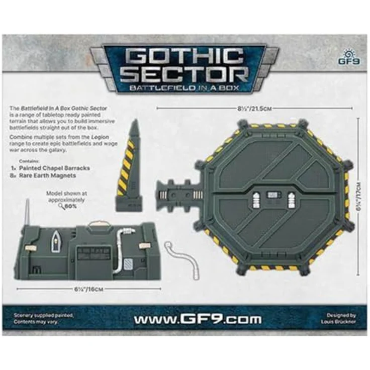 Gale Force Nine Gothic Sector: Legion Chapel Barracks (x1), Spiel Zubehör mit gotischem Design – Bild 2