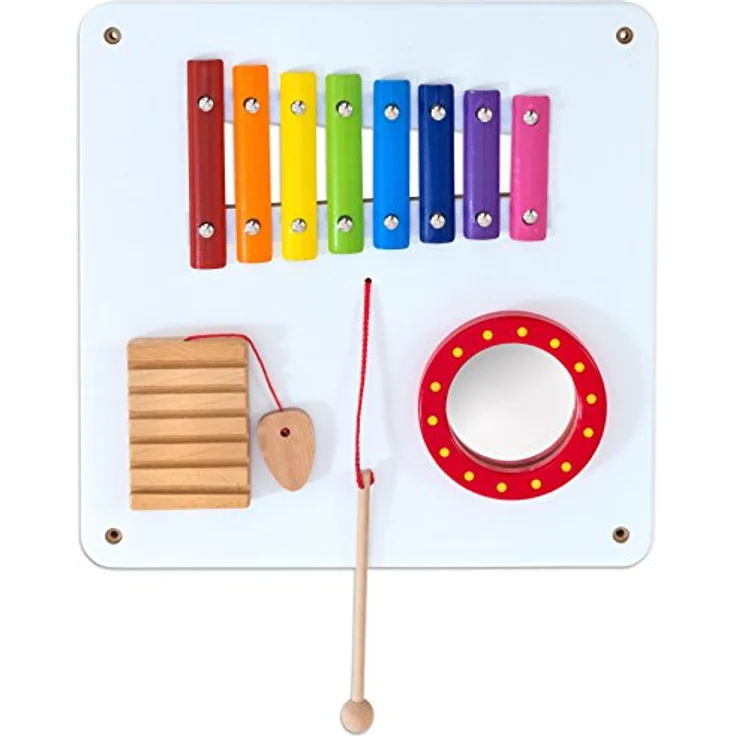 Betzold Motorikbrett Wandelemente Set 1, 6er-Set – Holz-Wandspielset für Kinder, fördert Motorik und Sinneswahrnehmung – Bild 9