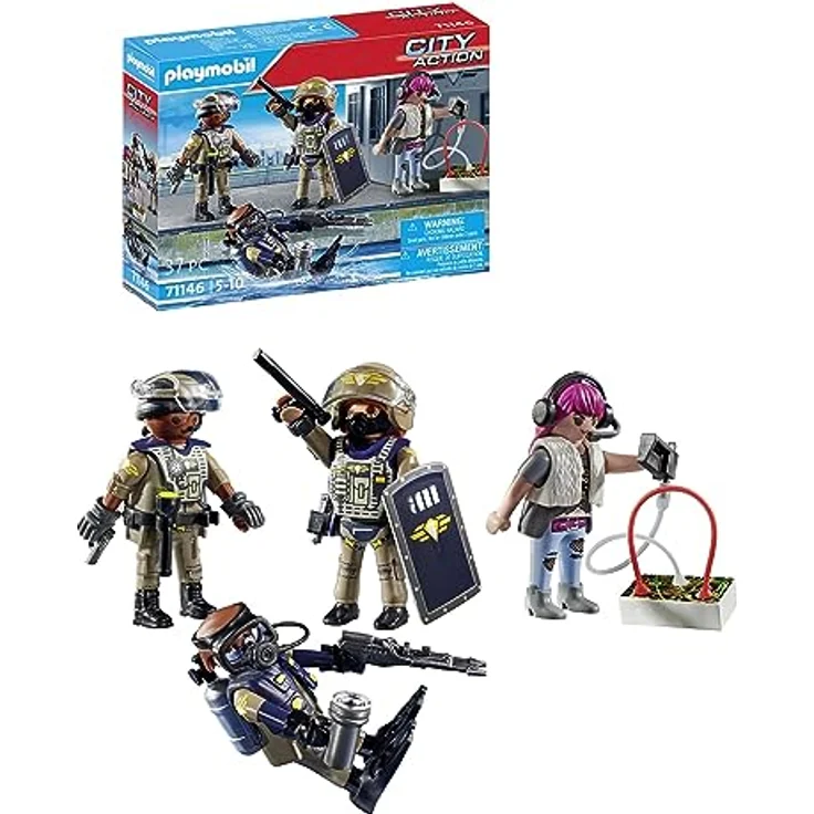 Playmobil® Konstruktions-Spielset SWAT-Figurenset (71146), City Action, (37 St), Made in Europe – Bild 2