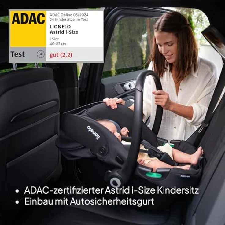 Lionelo Amber 3 in 1 Kombikinderwagen, mit sportlichem Sitz, Babywanne, Autositz und umfassendem Zubehör, Beige Sand – Bild 8