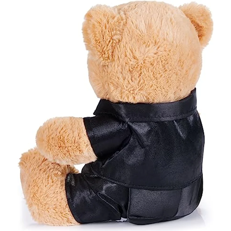 BRUBAKER Kuscheltier Teddybär Hochzeitspaar - 25 cm Braut und Bräutigam Teddy Set (mit Anzug und Brautkleid), Geschenk für Hochzeit und Verlobung, Weiß/Braun – Bild 6