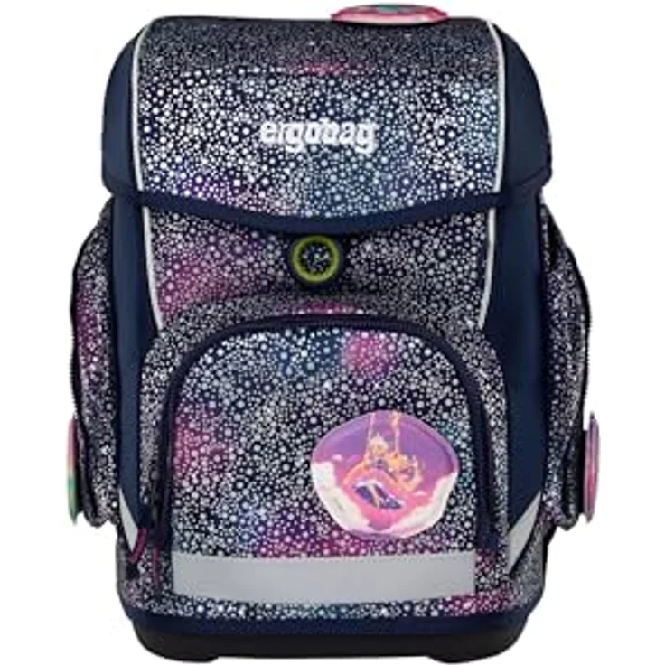 ergobag cubo Set, ergonomischer Schulrucksack 5-teilig, für 1. Klasse Grundschule, inkl. Sportbeutel und gefülltem Federmäppchen, individuell gestaltbar, standfest, wasserdicht, Reflektoren, aus 27,7 recycelten PET-Flaschen – Bild 2