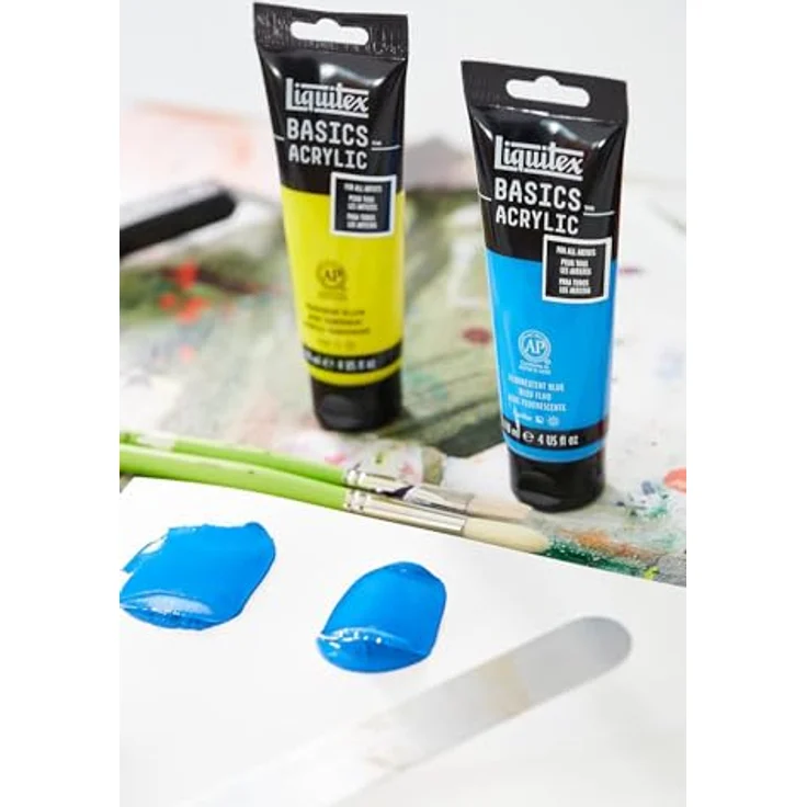 Liquitex Basics 8870028 Acrylfarbe, monopigmentierte Künstlerpigmente, lichtecht, mittlere Viskosität, seidenglänzender Finish, 118ml Tube - Oxidrot – Bild 2