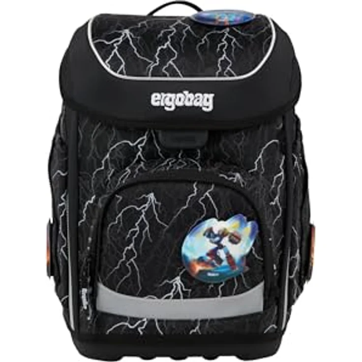 ergobag cubo Set, ergonomischer Schulranzen 5-teilig für 1. Klasse, höhenverstellbar, standfest, individuell gestaltbar, aus 27,7 recycelten PET-Flaschen – Bild 3