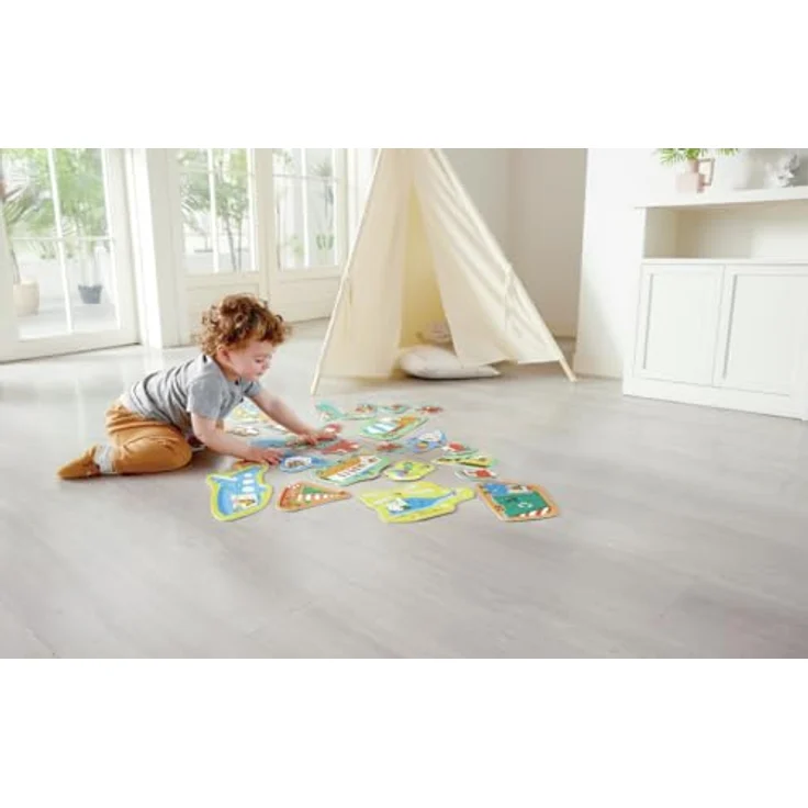 Hape Wunderbares Fahrzeug-Puzzle, Set mit 15 klassischen Fahrzeug-Puzzles zur Förderung von Motorik und Problemlösungsfähigkeiten – Bild 2