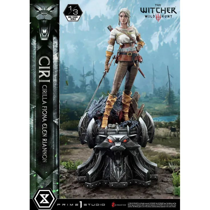 Prime 1 Studio The Witcher 3: Wild Hunt Museum Masterline Statue 1/3 Ciri Fiona Elen Riannon, 81 cm, detailreiche Sammelfigur aus Kunststoff in mehrfarbiger Ausführung