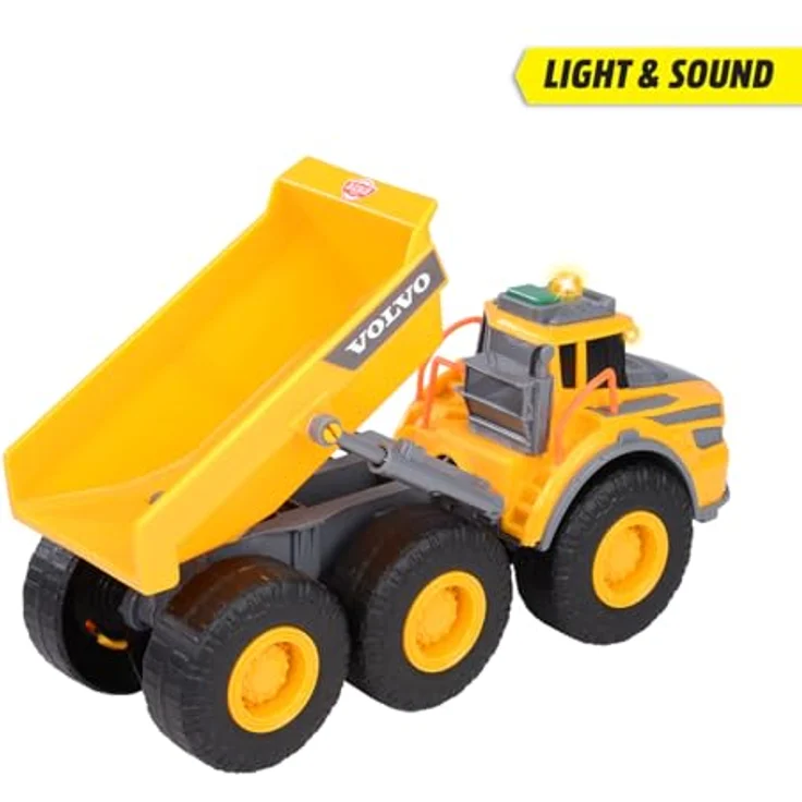 Dickie – Volvo Kippkipper mit Gelenk, 23 cm – Baustellenfahrzeug – Spielzeug für Kinder ab 3 Jahren – 203723007S06 – Bild 3