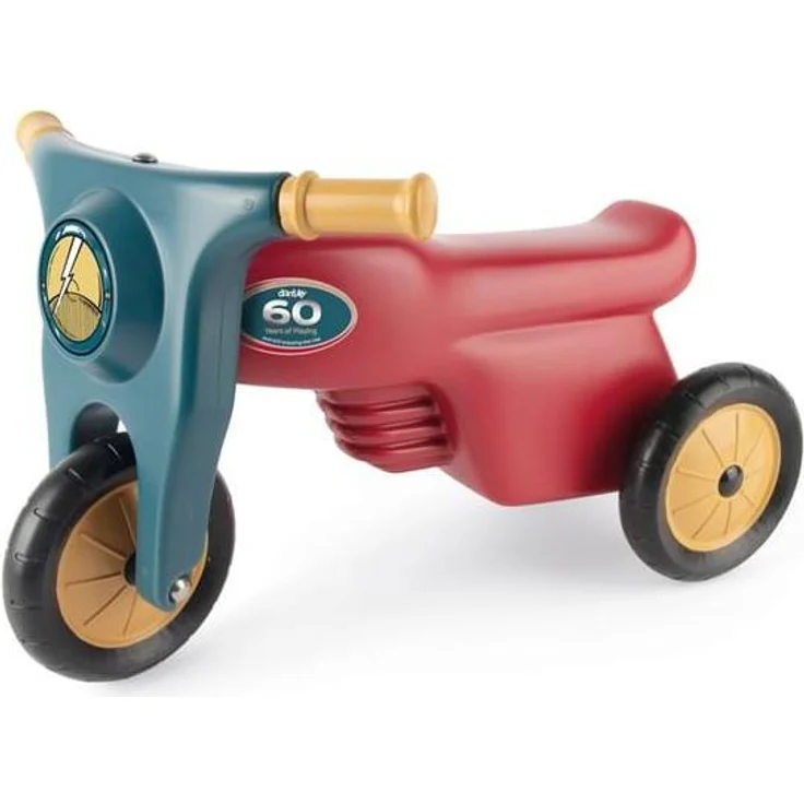 dantoy Scooter Anniversary Edition (3322), Rutschauto mit Gummirädern, für Innen- und Außenbereich, stabile Hinterräder, limitiert zum 60-jährigen Jubiläum