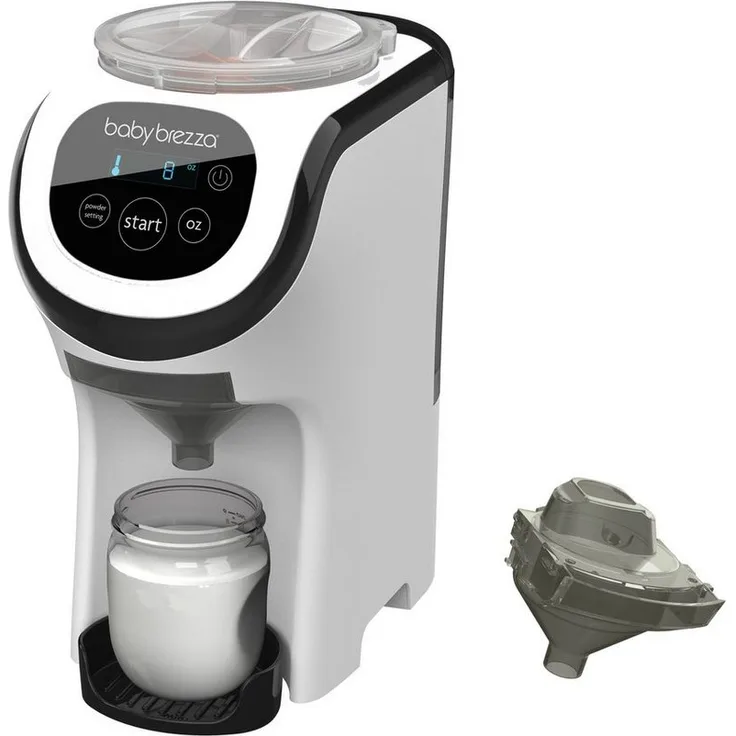 Baby Brezza Babyflaschenwärmer Formula Pro Mini Flaschenzubereiter mit Milchpulvertrichterset, stressfreie Zubereitung