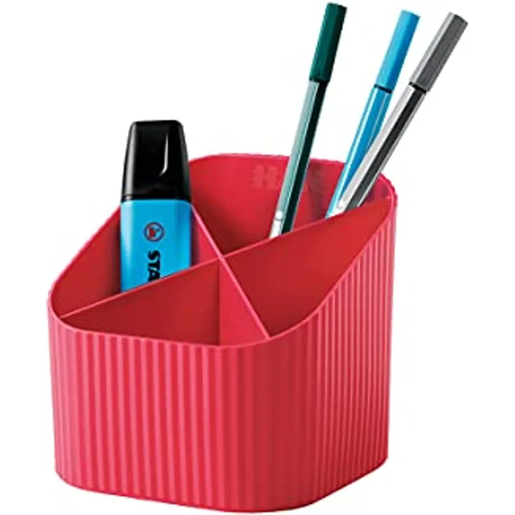 HAN Schreibtischköcher Re-X-LOOP – say yes to 100% recycled, modernes, junges Design für alle Schreibtischutensilien, rot,17238-917